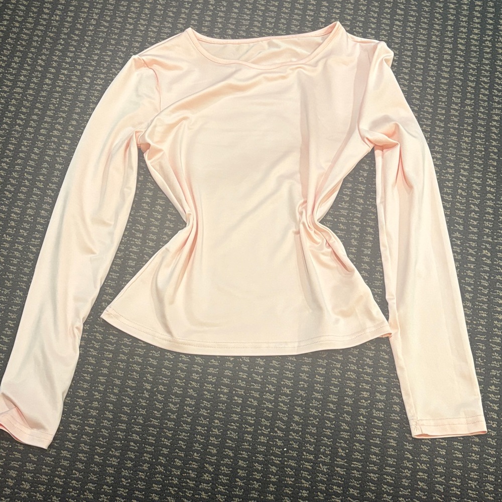 Athleta Light Pink Long Sleeve Tee